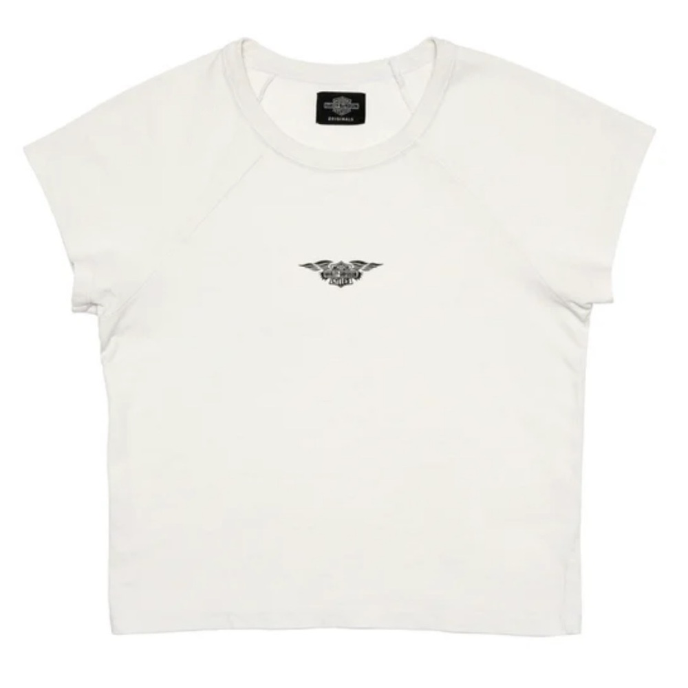 Harley Davidson Silver Wing Shrunken Raglan T-Shirt